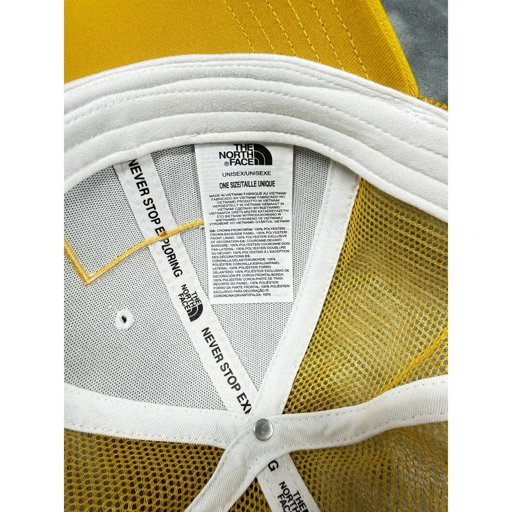 The North Face Mudder Trucker Hat Snapback White Yellow Fine Alpine Equipment